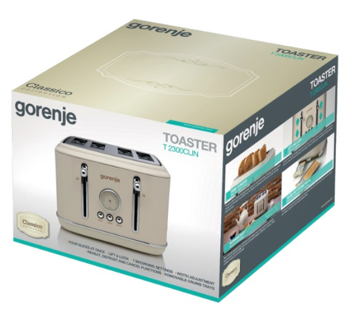 Gorenje Тостер Gorenje T2300CLIN (T3223BE)