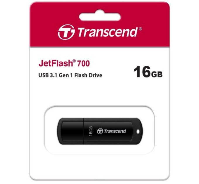 Transcend Flash Drive Transcend JetFlash 700 16 GB USB 3.1 Black (TS16GJF700)