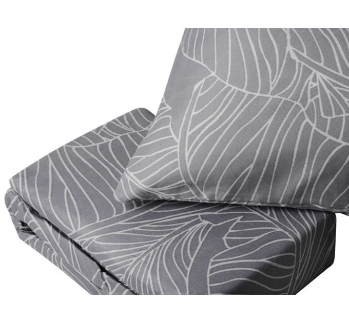 SOHO Комплект постільної білизни Soho Євро 200х220 см Leaves Grey