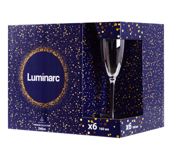 Luminarc Набір келихів Luminarc Delice Graphite, 6х160 мл