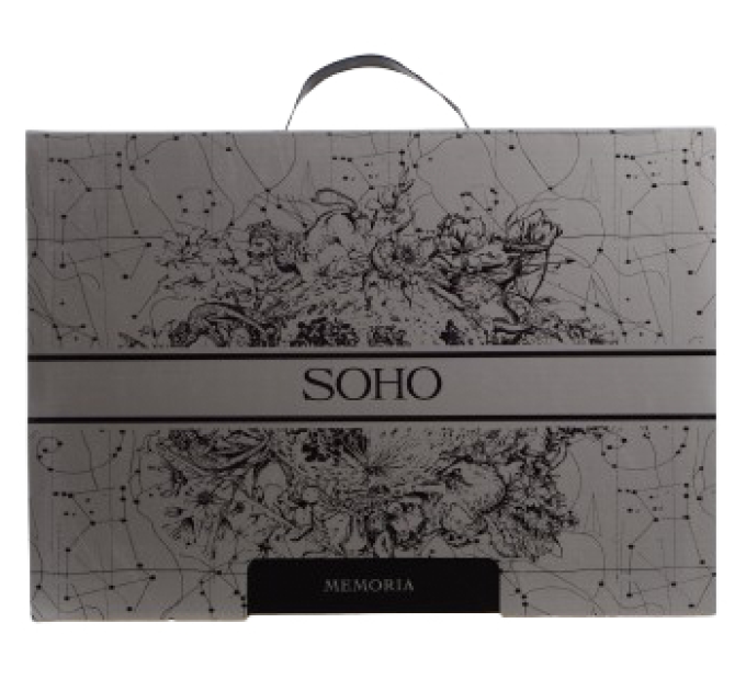 SOHO Комплект постільної білизни Soho Євро Memoria 200х230 см Mono Blue