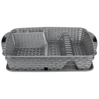 Сушка для посуду Violet House 0757 Ротанг Antracite 48х37.5х9 см