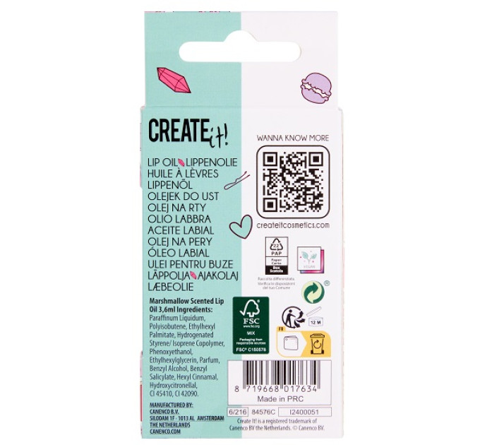 Create it! Олія для губ Create It! в асортменті