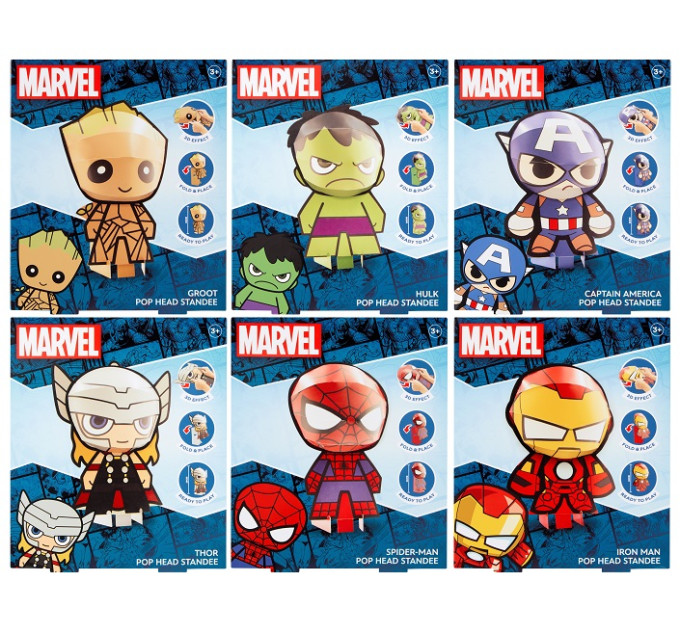 Disney Набір для творчості Disney Marvel POP HEAD 20 см, в асортименті