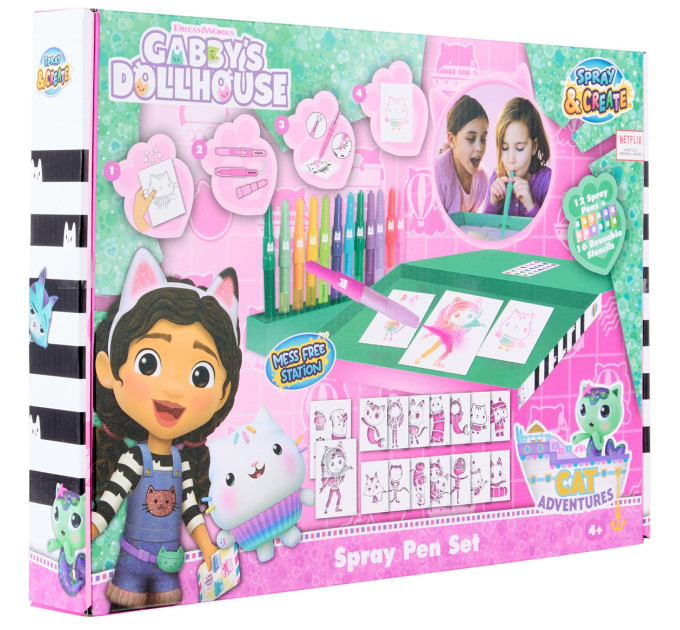 Gabby's Dollhouse Набір Спрей-ручки з трафаретами Disney GABBY'S DOLLHOUSE Делюкс (GD23368)