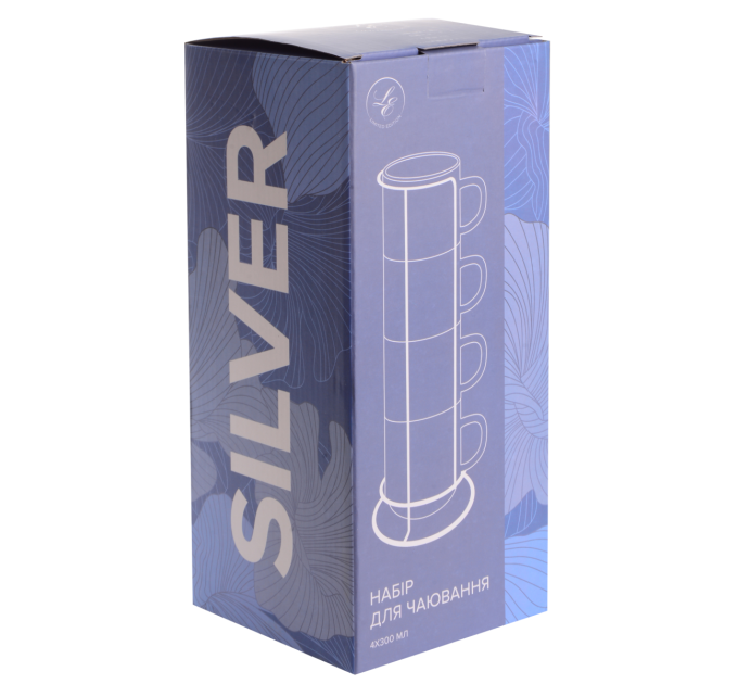 Limited Edition Набір чашок на підставці Limited Edition Silver