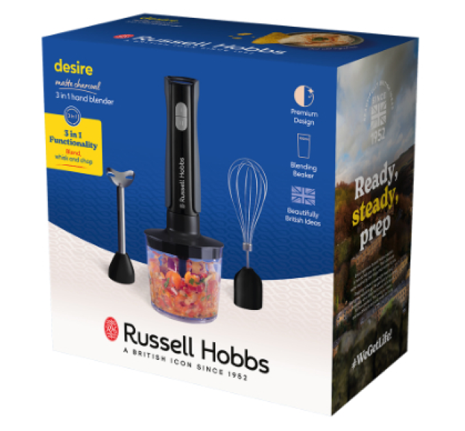 Russell Hobbs Занурювальний блендер Russell Hobbs 27141-56 Matte Charcoal 3 in 1 Hand Blender