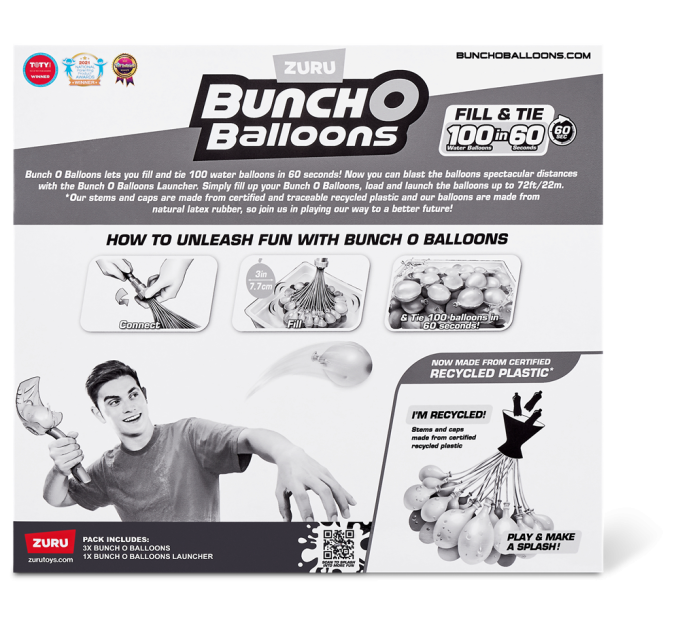 BUNCH O BALLOONS Ігровий набір Bunch O Balloons Запускач і 100 водних куль (56490)