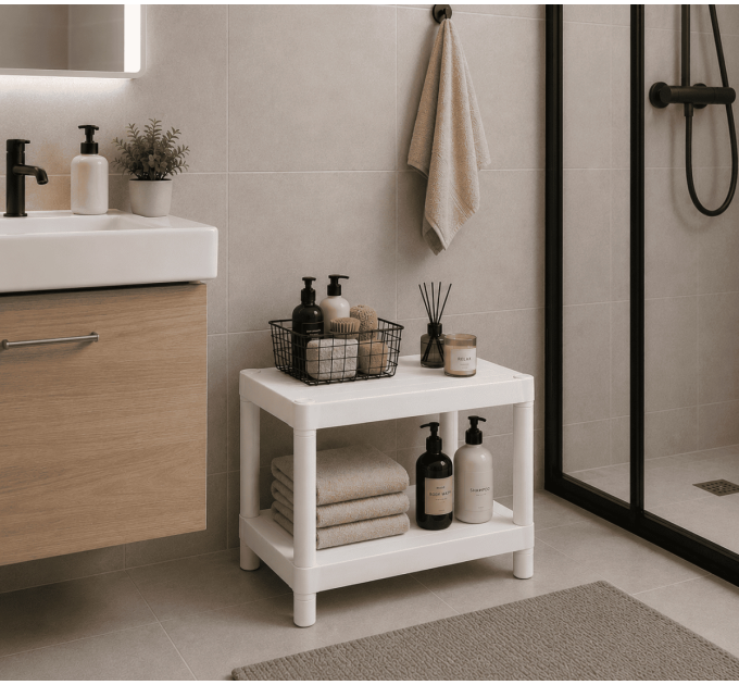 Violet House Етажерка 2-х ярусна Violet House 6032 Olympic WHITE 27х42х39 см