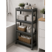 Violet House Етажерка 4-х ярусна Violet House 6014 Long Shelf GREY 54х18х91 см