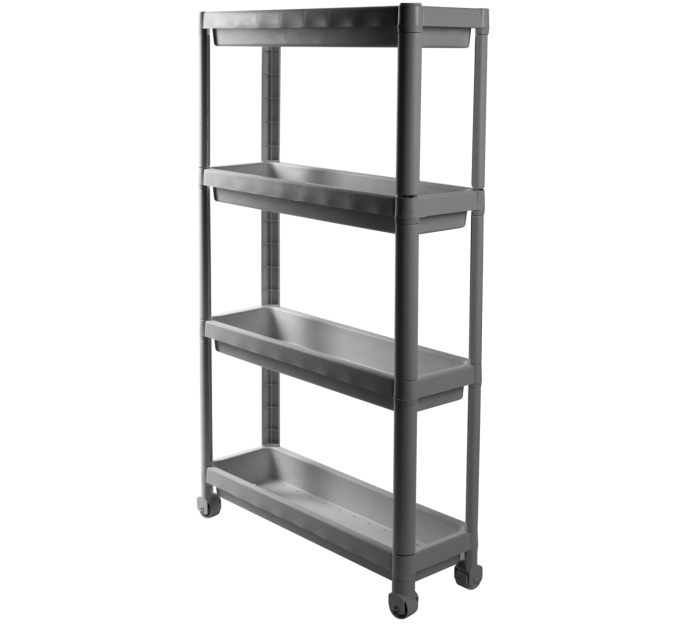 Violet House Етажерка 4-х ярусна Violet House 6014 Long Shelf GREY 54х18х91 см