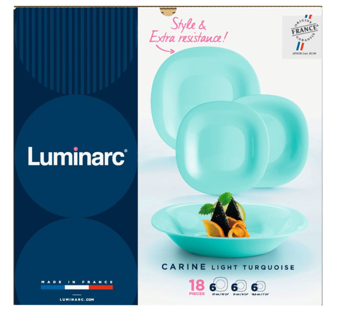 Luminarc Сервіз Luminarc Carine Light Turquoise, 18 предметів