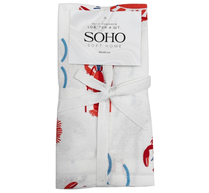 SOHO Набір рушників Soho 40x60см Lobster 4 шт