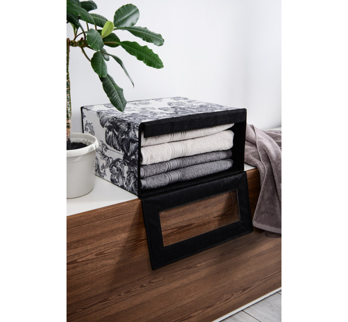 Idea Home Органайзер Idea Home NP-256 Anthracite Flowers 40x32x20 см