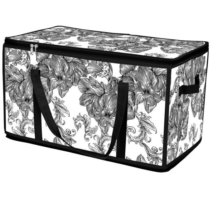 Idea Home Кошик Idea Home DB-28 Anthracite Flowers 60x30x30 см