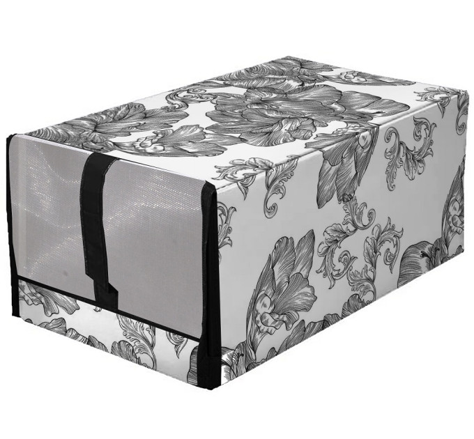 Idea Home Органайзер Idea Home NPA-01 Anthracite Flowers 34x22x16 см