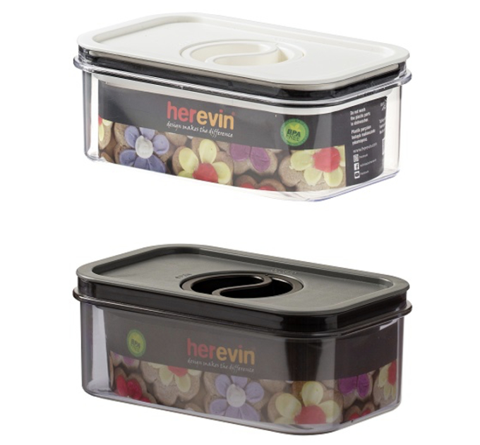 Herevin Контейнер HEREVIN Canister-Vacuum Lid-White-Black 0.6 л (161174-000)