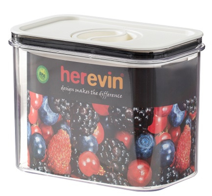 Herevin Контейнер HEREVIN Canister-Vacuum Lid-White-Black 1.2 л (161179-000)