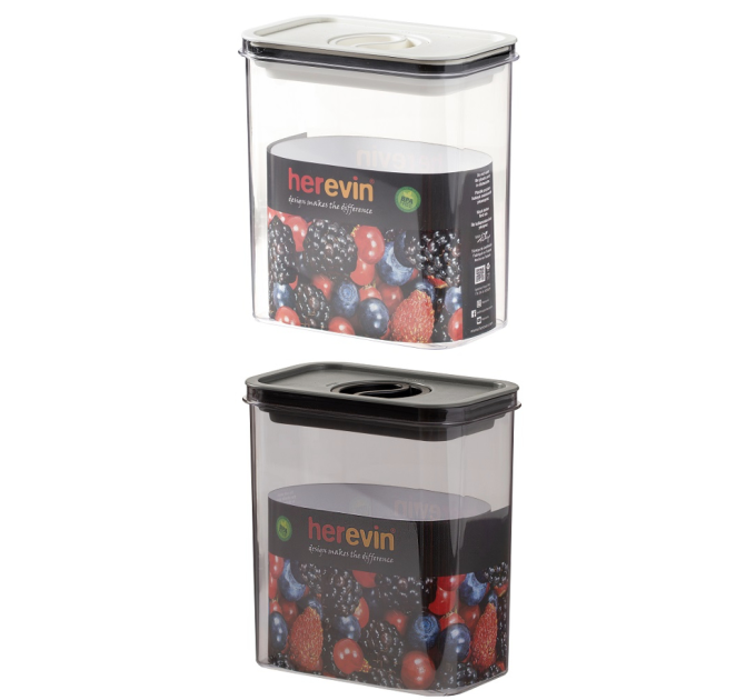 Herevin Контейнер HEREVIN Canister-Vacuum Lid-White-Black 1.8 л (161184-000)