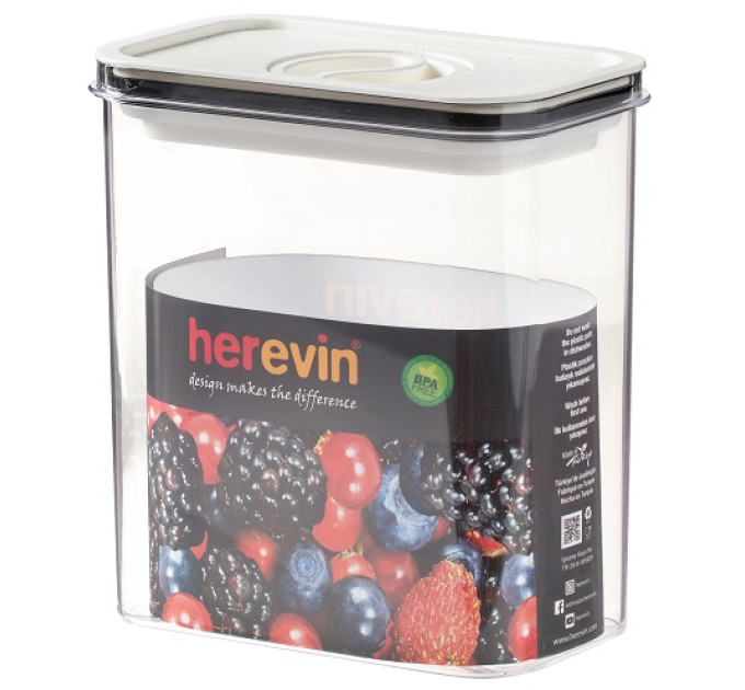 Herevin Контейнер HEREVIN Canister-Vacuum Lid-White-Black 1.8 л (161184-000)