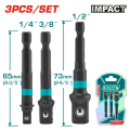 Total Набір перехідників TOTAL TAC273651 1/4", 3/8", 1/2"
