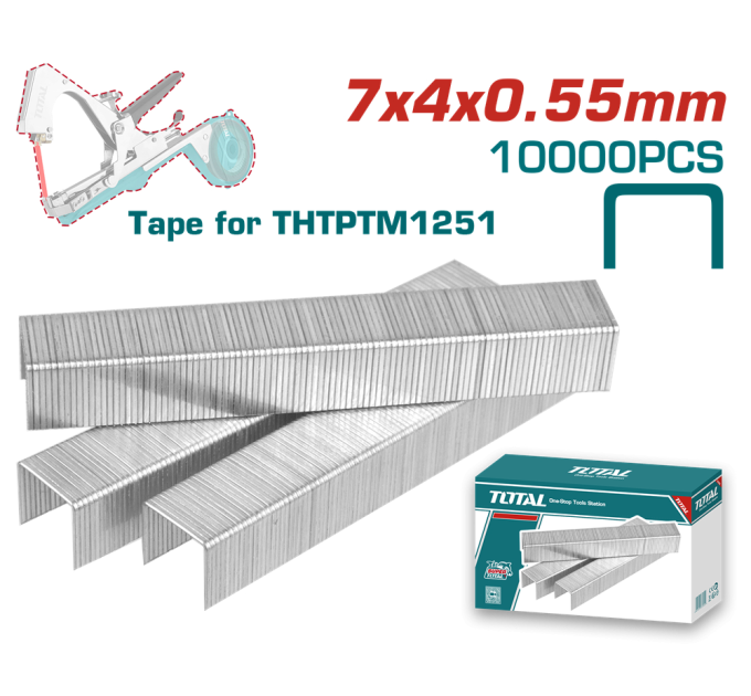 Total Скоби для підв'язування TOTAL THTPTM1251S, 10000 шт