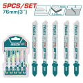 Total Акс.інстр TOTAL TJSBT118B Полотно для лобзика, метал, 76мм, 5шт.