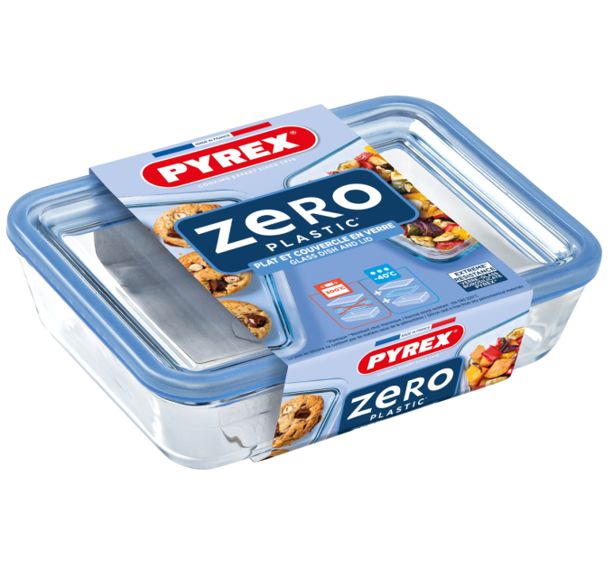 Pyrex Форма з кришкою Pyrex Pure Glass, 19x14x5 см (0.8 л)