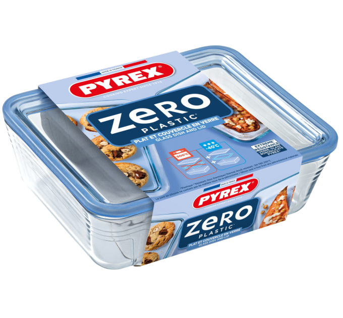 Pyrex Форма з кришкою Pyrex Pure Glass, 24x19x8 см (2.6 л)