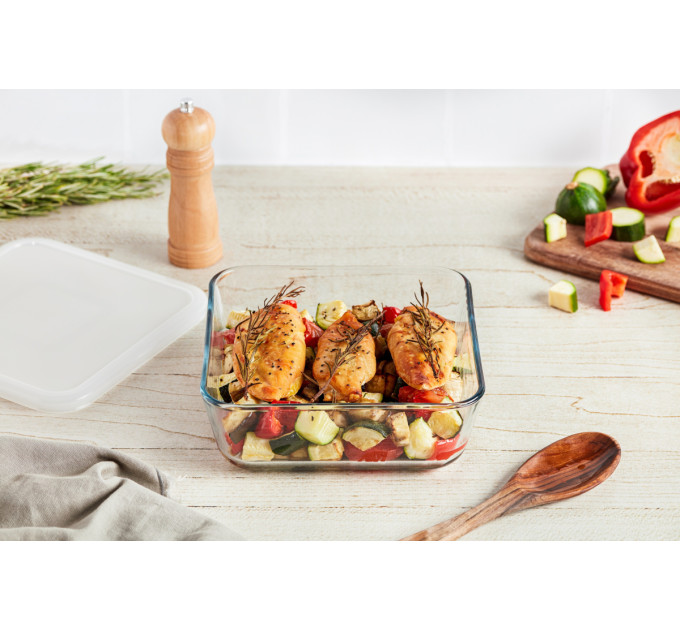 Pyrex Форма з кришкою Pyrex Cook&Freez, 20х20х7 см