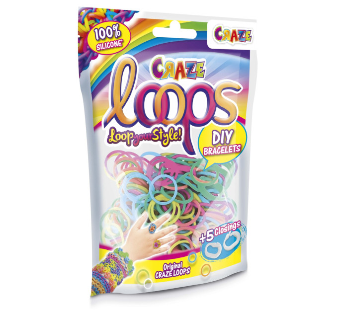 CRAZE Набір Craze Loops Гумок для плетіння 100 шт в асортименті