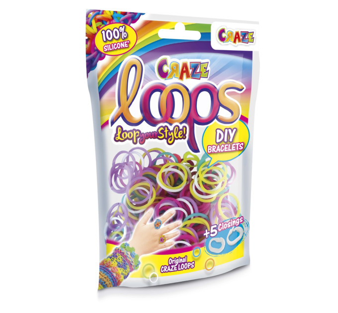 CRAZE Набір Craze Loops Гумок для плетіння 100 шт в асортименті