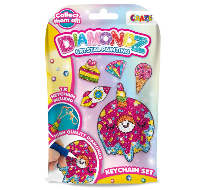 CRAZE Набір для створення брелка зі стразами Craze Diamondz в асортименті