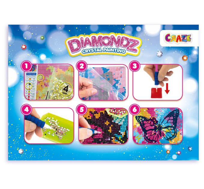 CRAZE Набір для створення картини Craze Diamondz Метелик зі стразами