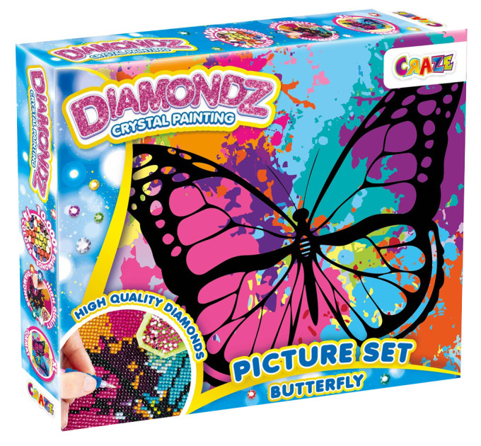 CRAZE Набір для створення картини Craze Diamondz Метелик зі стразами
