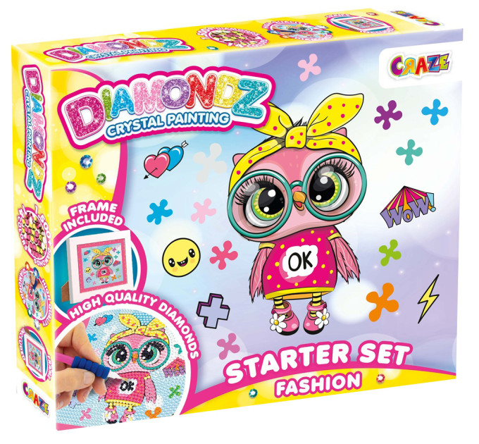 CRAZE Набір для створення картини в рамці Craze Diamondz Сова зі стразами