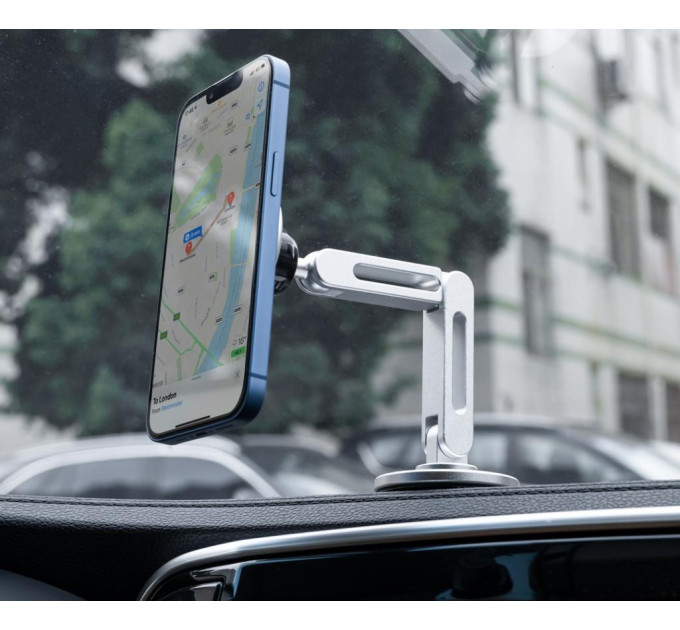 XO Автотримач XO C148 Universal Magnetic metal 360° rotating Holder Silver