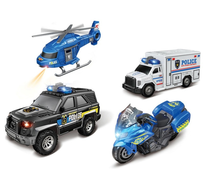 CARS S Іграшка CARS S Набір поліцейського транспорту 4в1 1:20 (CJ-4835123)