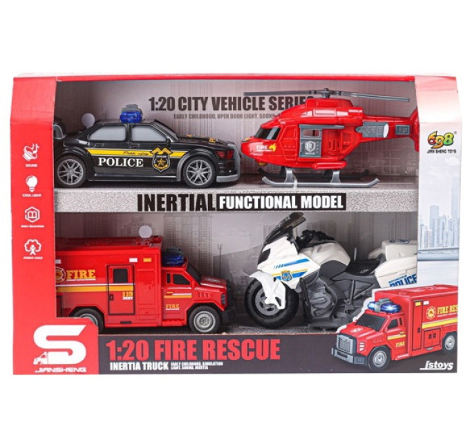 CARS S Іграшка CARS S Набір Рятувальна служба 4в1 1:20 (CJ-4835124)