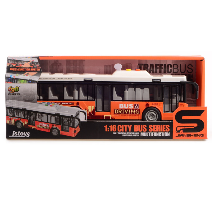 CARS S Іграшка CARS S Автобус помаранчевий 1:16 (CJ-4073621)