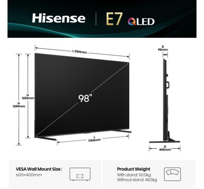 Hisense LED-телевізор Hisense 98E7Q