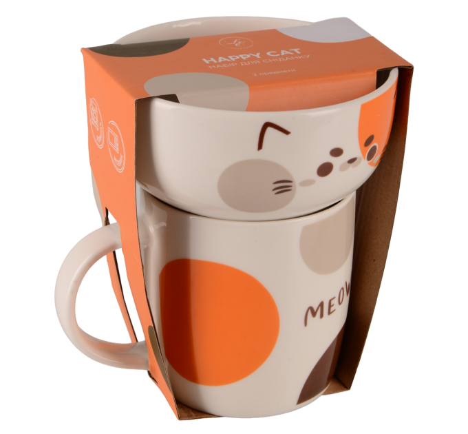Limited Edition Набір для сніданку Limited Edition Happy Cat, 2 предмети