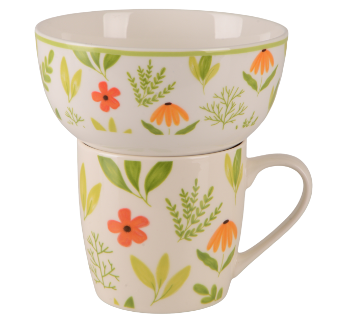Limited Edition Набір для сніданку Limited Edition Flowers Green, 2 предмети