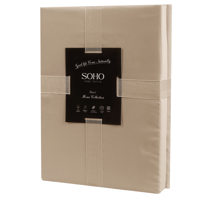 SOHO Комплект постільної білизни Soho Сімейний Duet 150х200 см Mocha/Ivory