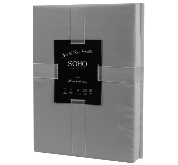 SOHO Комплект постільної білизни Soho Полуторний Duet 150х200 см Ivory/Grey