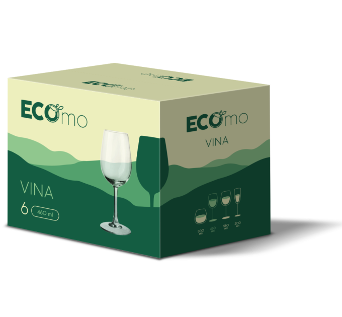 Ecomo Набір келихів ECOmo Vina, 6х460 мл