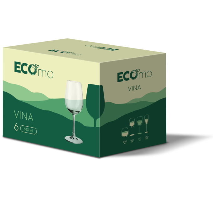 Ecomo Набір келихів ECOmo Vina, 6х580 мл