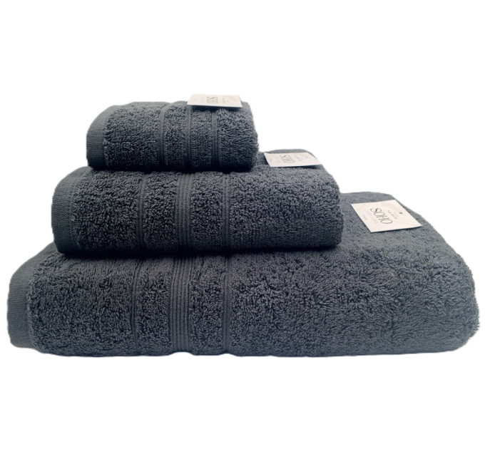 SOHO Рушник банний Soho 30х50 см 100% бавовна Fox Dark Gray