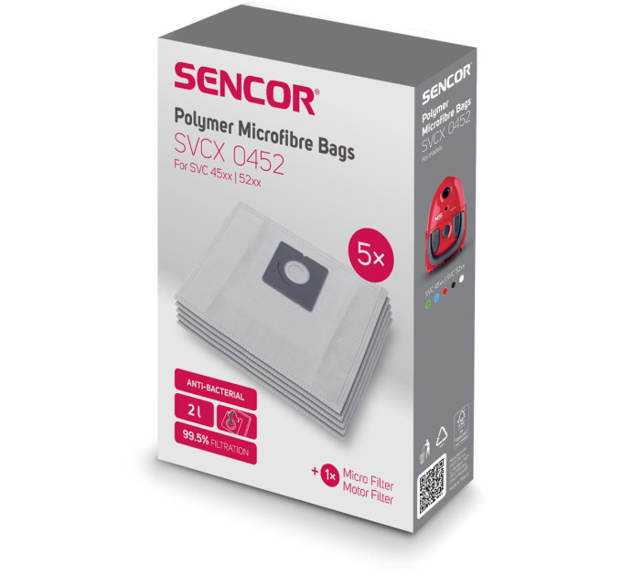 Sencor Мікрофіброві мішки для пилососу Sencor SVCX 0452 BAGS SVC 45/52 (5pcs)