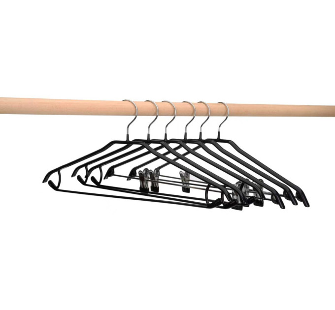 Idea Home Вішалка для одягу Idea Home з крючками 45х20x1.2 см Black